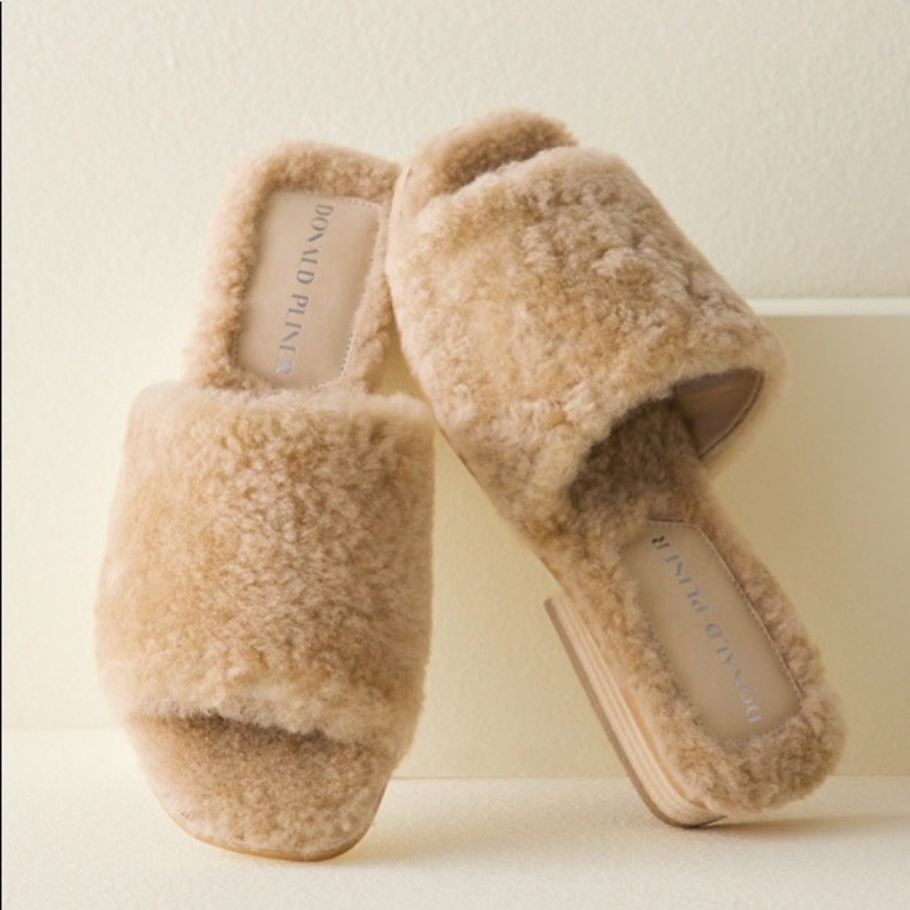 Donald Pliner Shearling Slides